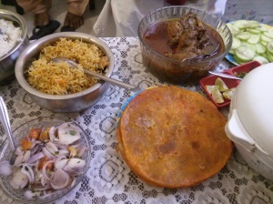 Sheermaal with curry and Biryani
